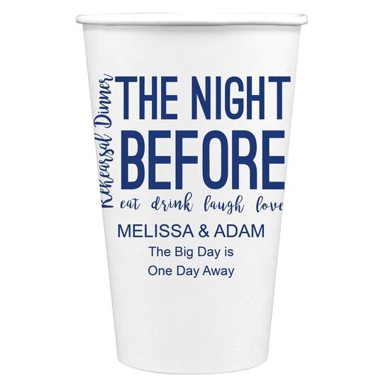 The Night Before Paper Coffee Cups